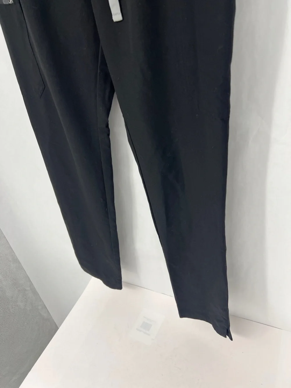 Figs Black Jogger Pants with Light Gray Drawstring
